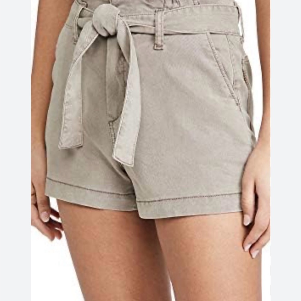 Banana Republic Women Brown Belted Denim Chino Shorts High Rise Sz 28